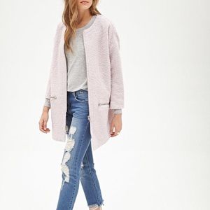 COPY - Forever 21 oversized pink boucle jacket